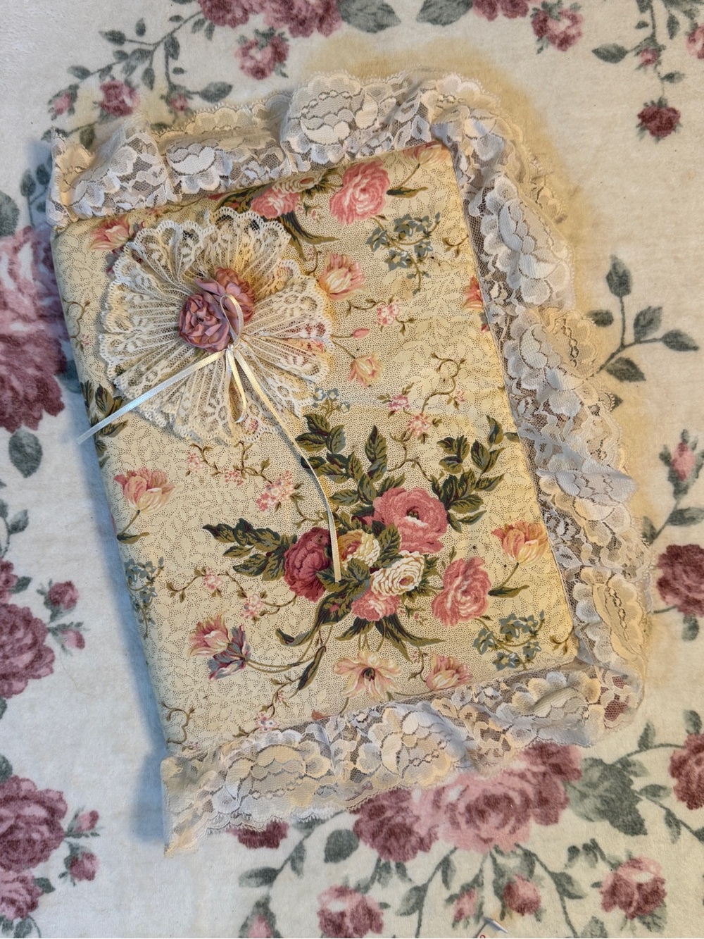 Vintage Handmade Floral Lace Photo Album